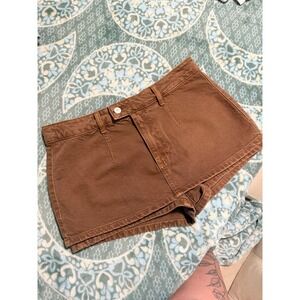 NOT AVAIL 
We The Free Free People Brown Denim Skort 
Mini Skirt Shorts Size 27